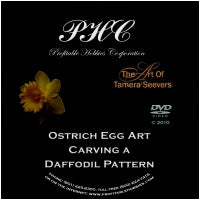 Ostrich Egg Art - Carving a Daffodil Pattern By Tamera Seevers